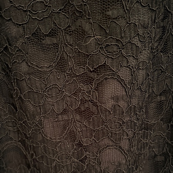 Morilee Black Lace Mermaid Hem 696 Maxi Event Dress with Satin Waist Tie. Size 8 - Picture 10 of 16